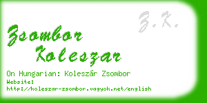 zsombor koleszar business card